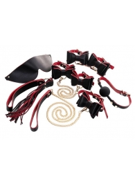 Черно-красный бондажный набор Bow-tie - ToyFa - купить с доставкой в Санкт-Петербурге
