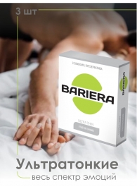 Ультратонкие презервативы Bariera Ultra Thin - 3 шт. - Bariera - купить с доставкой в Санкт-Петербурге