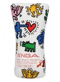 Мастурбатор-туба Keith Haring Soft Tube CUP - Tenga - в Санкт-Петербурге купить с доставкой