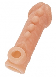 Телесная закрытая насадка с шишечками Cock Sleeve Size S - 13,8 см. - KOKOS - в Санкт-Петербурге купить с доставкой