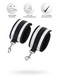 Серебристо-черные наручники Anonymo - ToyFa - купить с доставкой в Санкт-Петербурге