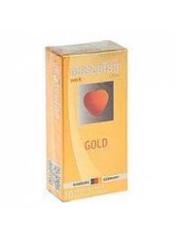 Презервативы Masculan Ultra Gold с золотым напылением и ароматом ванили - 10 шт. - Masculan - купить с доставкой в Санкт-Петербурге