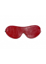Двусторонняя красно-черная маска на глаза из эко-кожи - БДСМ Арсенал - купить с доставкой в Санкт-Петербурге