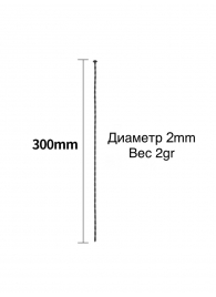 Черный уретральный стимулятор - 30 см. - Rubber Tech Ltd - купить с доставкой в Санкт-Петербурге