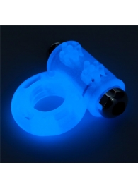 Голубое, светящееся в темноте эрекционное виброкольцо Lumino Play Vibrating Penis Ring - Lovetoy - в Санкт-Петербурге купить с доставкой