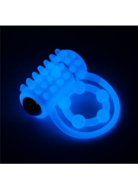 Голубое, светящееся в темноте виброкольцо Lumino Play Vibrating Penis Ring - Lovetoy - в Санкт-Петербурге купить с доставкой