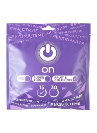 Цветные ароматизированные презервативы ON) Fruit   Color - 15 шт. - ON) - купить с доставкой в Санкт-Петербурге
