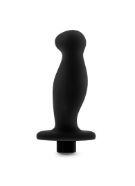 Черный анальный вибромассажёр Silicone Vibrating Prostate Massager 02 - 10,8 см. - Blush Novelties - в Санкт-Петербурге купить с доставкой