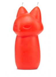 Красная БДСМ-свеча в форме злой кошки Fox Drip Candle - Blush Novelties - купить с доставкой в Санкт-Петербурге