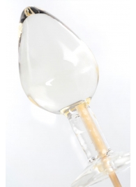 Прозрачный леденец в форме малой анальной пробки со вкусом пина колада - Sosuчki - купить с доставкой в Санкт-Петербурге