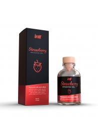Массажный гель с ароматом клубники Strawberry - 30 мл. - INTT - купить с доставкой в Санкт-Петербурге