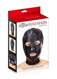 Маска-шлем с прорезями для глаз и рта - Fetish Tentation - купить с доставкой в Санкт-Петербурге