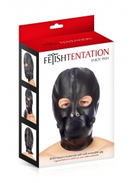 Маска-шлем с прорезями для глаз и регулируемым кляпом - Fetish Tentation - купить с доставкой в Санкт-Петербурге