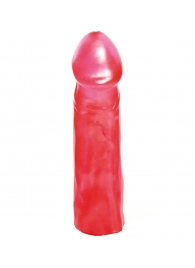 Розовая реалистичная насадка для трусиков с плугом - 19,5 см. - Джага-Джага - купить с доставкой в Санкт-Петербурге
