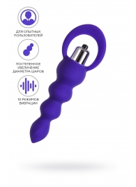 Фиолетовая анальная вибровтулка Twisty - 14 см. - ToyFa