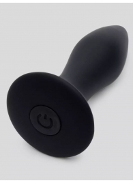 Черная анальная вибропробка Sensation Rechargeable Vibrating Butt Plug - 8,9 см. - Fifty Shades of Grey