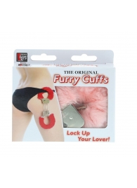 Металлические наручники с розовой меховой опушкой METAL HANDCUFF WITH PLUSH PINK - Dream Toys - купить с доставкой в Санкт-Петербурге