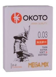 Набор из 4 презервативов OKOTO MegaMIX - Sitabella - купить с доставкой в Санкт-Петербурге