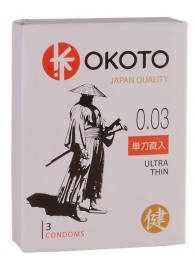 Ультратонкие презервативы OKOTO Ultra Thin - 3 шт. - Sitabella - купить с доставкой в Санкт-Петербурге