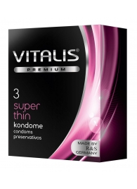Ультратонкие презервативы VITALIS PREMIUM super thin - 3 шт. - Vitalis - купить с доставкой в Санкт-Петербурге