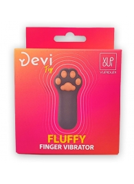 Насадка на палец в форме лапки Finger Vibrator Fluffy - Devi