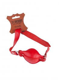 Красный кожаный кляп на регулируемых ремешках - Sitabella - купить с доставкой в Санкт-Петербурге