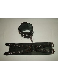 Чёрные кожаные наручники  Крест  без подкладки - Подиум - купить с доставкой в Санкт-Петербурге
