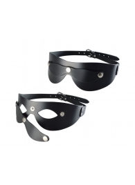 Черная кожаная маска  Новичок - Sitabella - купить с доставкой в Санкт-Петербурге