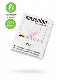 Супертонкие презервативы Masculan Pur - 3 шт. - Masculan - купить с доставкой в Санкт-Петербурге