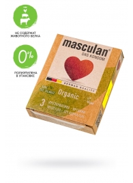 Экологически чистые презервативы Masculan Organic - 3 шт. - Masculan - купить с доставкой в Санкт-Петербурге