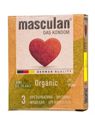 Экологически чистые презервативы Masculan Organic - 3 шт. - Masculan - купить с доставкой в Санкт-Петербурге