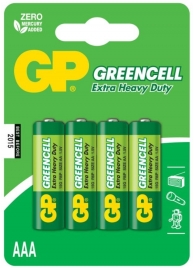 Батарейки солевые GP GreenCell AAA/R03G - 4 шт. - Элементы питания - купить с доставкой в Санкт-Петербурге