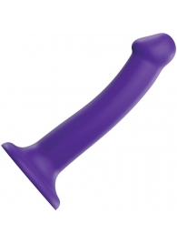Фиолетовый фаллоимитатор-насадка Strap-On-Me Dildo Dual Density size M - 18 см. - Strap-on-me - купить с доставкой в Санкт-Петербурге