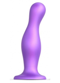Фиолетовая насадка Strap-On-Me Dildo Plug Curvy size L - Strap-on-me - купить с доставкой в Санкт-Петербурге