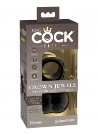 Черная вибронасадка King Cock Ellite The Crown Jewels - Pipedream - в Санкт-Петербурге купить с доставкой
