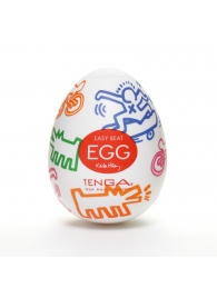 Мастурбатор-яйцо Keith Haring EGG STREET - Tenga - в Санкт-Петербурге купить с доставкой
