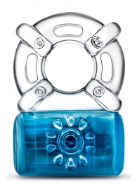 Синее эрекционное виброкольцо Pleaser Rechargeable C-Ring - Blush Novelties - в Санкт-Петербурге купить с доставкой