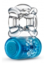 Синее эрекционное виброкольцо One Night Stand Vibrating C-Ring - Blush Novelties - в Санкт-Петербурге купить с доставкой