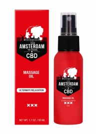 Стимулирующее массажное масло CBD from Amsterdam Massage Oil - 50 мл. - Shots Media BV - купить с доставкой в Санкт-Петербурге