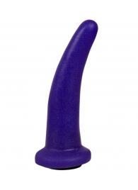 Фиолетовая гладкая изогнутая насадка-плаг - 13,3 см. - LOVETOY (А-Полимер) - купить с доставкой в Санкт-Петербурге