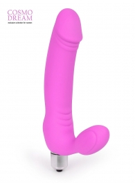 Розовый силиконовый вибромассажер-реалистик - 14,5 см. - Bior toys
