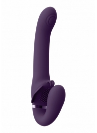 Фиолетовый женский безремневой вибрострапон Satu - 23 см. - Shots Media BV - купить с доставкой в Санкт-Петербурге