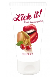 Лубрикант на водной основе Lick it! Cherry с ароматом вишни - 50 мл. - Orion - купить с доставкой в Санкт-Петербурге