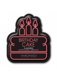 Лубрикант на водной основе со вкусом торта с кремом Wicked Aqua Birthday cake - 3 мл. - Wicked - купить с доставкой в Санкт-Петербурге