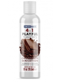 Массажный гель 4-в-1 Chocolate Sensation с ароматом шоколада - 29,5 мл. - Swiss navy - купить с доставкой в Санкт-Петербурге