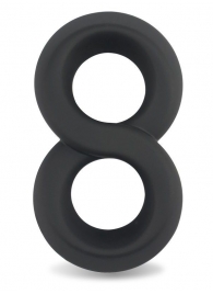 Черное двойное эрекционное кольцо Ultra Soft Platinum Cure Silicone Cockring - Lovetoy - в Санкт-Петербурге купить с доставкой