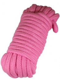 Розовая верёвка для бондажа и декоративной вязки - 10 м. - Eroticon - купить с доставкой в Санкт-Петербурге