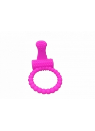 Розовое силиконовое эрекционное кольцо с вибрацией и язычком - 4sexdreaM - в Санкт-Петербурге купить с доставкой