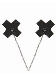 Черные пэстисы-кресты с цепочкой - Джага-Джага - купить с доставкой в Санкт-Петербурге