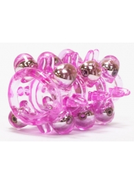 Розовая насадка c шариками Pleasure Sleeve - Toyfa Basic - в Санкт-Петербурге купить с доставкой